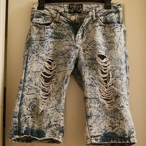 Blue jean shorts